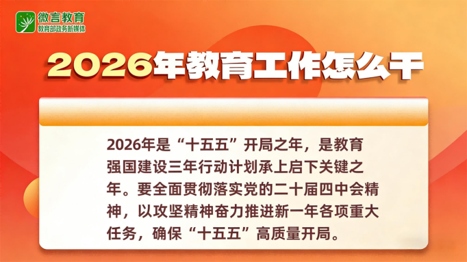 2026年全国教育工作会议要点来了，组图带你看